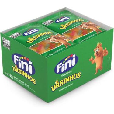 Imagem de Mini fini ursinho bala de gelatina 15g caixa com 12 unidades