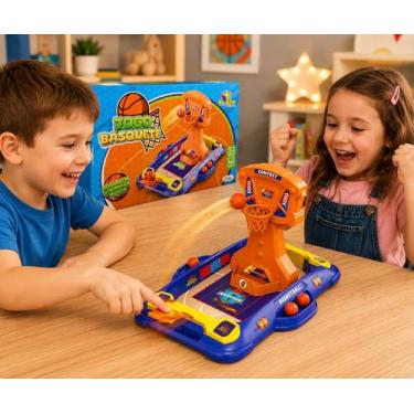 Imagem de Jogo de Basquete Infantil de Mesa com Placar  Brinquedo de Habilidade 