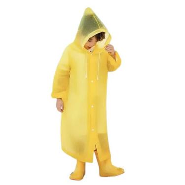 Imagem de Capa de Chuva Infantil Colorida Impermeável - Welezza, P, Amarelo