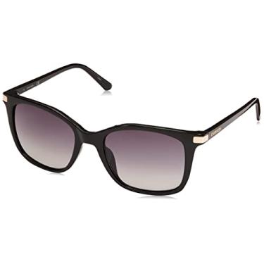 Imagem de Calvin Klein Ck19536s Óculos de sol femininos olho de gato, Black/Black, 55 mm