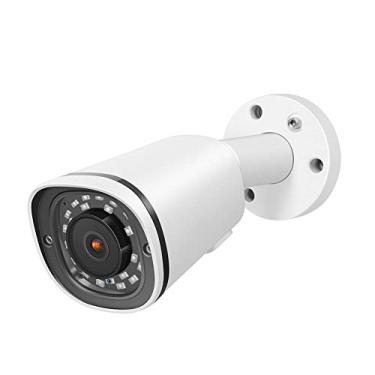 Imagem de Câmera 4K IP POE H.265 Câmera de vigilância 8MP com lente fixa de 2,8 mm, IP66 à prova de intempéries, visão noturna de 100 pés, detecção de movimento, microfone embutido