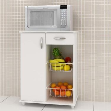 Imagem de Fruteira Armário Belize 1 Porta E 1 Gaveta Notável Branco