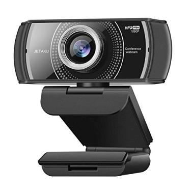 Imagem de JETAKu Webcam-1080p USB para computador com microfone, Webcam Full HD de 60 Fps, 120 graus, webcam Full HD para conferências de streaming de jogos (preto)