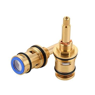 Imagem de Cartucho de torneira de 29 mm, 20 engrenagens, cartucho de torneira de disco de cerâmica de latão, torneira de substituição quente e fria, torneiras de disco de cerâmica para cozinha de banheiro