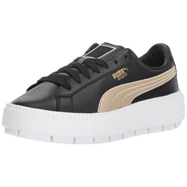 Imagem de PUMA Tênis feminino Platform Trace, Puma, preto-metálico, dourado, 6.5