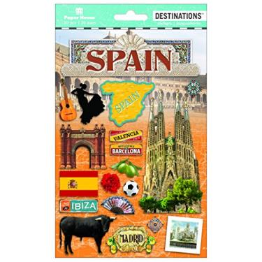 Imagem de Paper House Productions Adesivos para Viagem Espanha 2D, pacote com 3