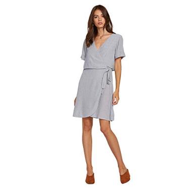 Imagem de Volcom Mini vestido feminino Go Fun Yourself, Azul Drift, PP