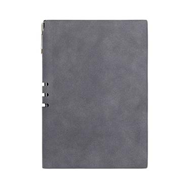 Imagem de Couro PU A5 Notebook Bloco de Notas Diário de Negócios Planejador Agenda Organizador Bloco de Notas Escritório Material Escolar, cinza, 1 PCS