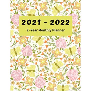 Imagem de 2021-2022 2- Year Monthly Planner: 24 Months Calendar and Agenda Planner, Yearly Planner and Calendar, Agenda Schedule Organizer Logbook and ... Schedule Agenda (Floral planner 2021)
