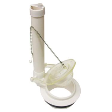 Imagem de LASCO Válvula de descarga de plástico com corrente de 7,6 cm 04-2351, serve para a maioria dos vasos sanitários de 2 peças com descarga de 6,6 litros, embalado