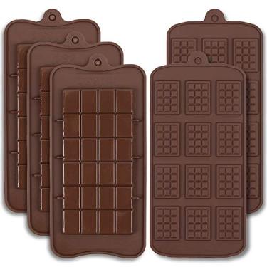 Imagem de Cozihom Moldes de silicone de grau alimentício, molde de barra de chocolate, barra de energia, barra de coco, molde de proteína de doces, 5 peças