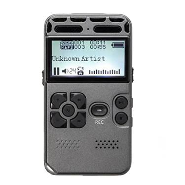 Imagem de TECKEEN Gravação de voz de 64 GB Mini gravador de áudio digital de som Dictafone MP3 Player