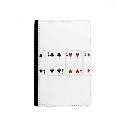 Imagem de Porta-passaporte 4 Heart Spade Diamond Club padrão Notecase Burse capa carteira porta-cartão, Multicolor