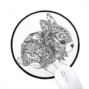 Imagem de DIYthinker Paint Rabbits Friend Company Mouse Pad Desktop Office Tapete redondo para computador