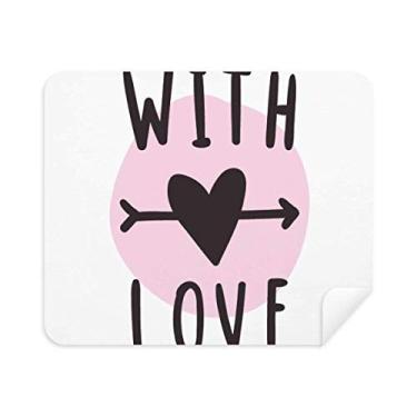 Imagem de Limpador de tela com You Love Pink Quote Style Pano de limpeza 2 peças Tecido de camurça