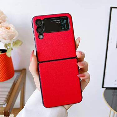 Imagem de Capa de telefone de cor sólida de luxo para Samsung Galaxy Z Flip 3 4 5G Zflip3 Zflip4 Z Flip3 Flip4 Capa à prova de choque, F, para Z Flip 4