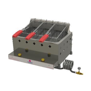 Imagem de Fritadeira A Gás Progás 7 Litros Com 3 cestos PR-30 G GN