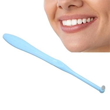 Imagem de Interspace Escova de dentes angular macia, escova de interespaço único escova de dentes ortodôntica escova de dentes de limpeza (azul)
