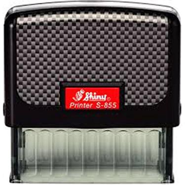 Imagem de Shiny Carimbos de tinta personalizados Core Line 6 ou 7 linhas - Impressora SHINY S-855