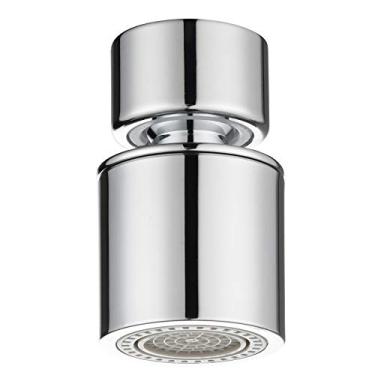 Imagem de Tecmolog Aerador de Torneira Giratória 360 ° Latão 2 Vazão de Agua Torneira Aerador Fêmea 55/64 Polegadas,Cromo, AFA008