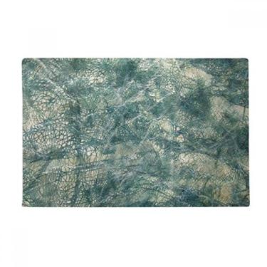 Imagem de DIYthinker Tapete de couro azul escuro textura de pele tapete antiderrapante para porta de banheiro