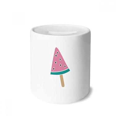 Imagem de DIYthinker Melancia rosa sorvete doce picolé caixa para dinheiro caixa cerâmica porta-moedas presente