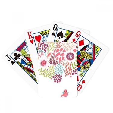 Imagem de DIYthinker Cores Sólidas Flores Desenho Pássaros Pôquer Baralho Presente de Mesa