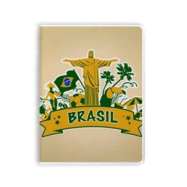 Imagem de Caderno de papagaios Corcovado Brasil, capa de goma para caderno de futebol