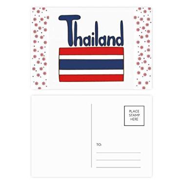 Imagem de Bandeira nacional da Tailândia com estampa vermelha e azul de Natal, celebração, cartão postal de bênção