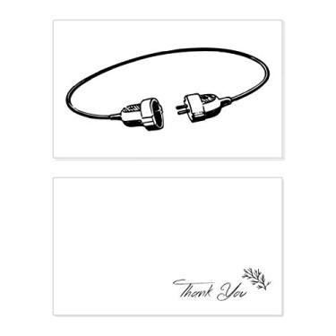 Imagem de Tomada de cabo de carregamento padrão cartão de agradecimento aniversário comemoração casamento agradecimento