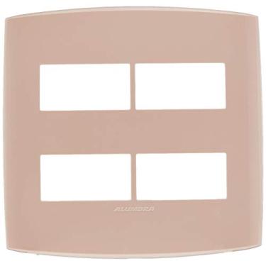 Imagem de Placa 4X4 4 Módulos Distanciados, Alumbra, Bliss 4757, Pêssego