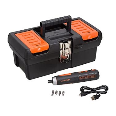 Imagem de BLACK+DECKER Parafusadeira à Bateria, com Carregador USB, 4 Bits e Caixa de Transporte, Modelo BD40KS, 4V