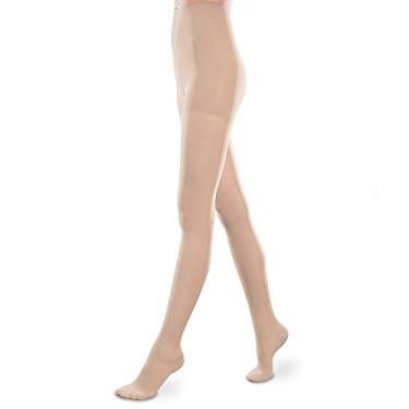 Imagem de Meia-calça feminina de suporte Sheer Ease – Meias de compressão suave de 15-20 mmHg (natural, pequena e longa)