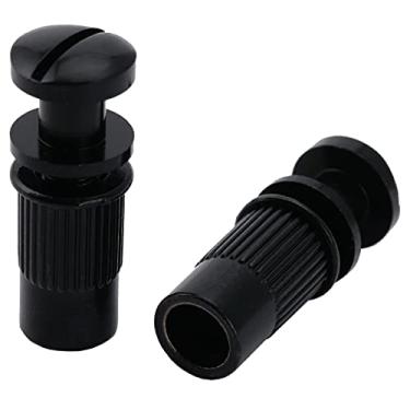 Imagem de Musiclily Pro M8 Métrica Buchas e Pivôs para Ponte Wraparound Guitarra Import Les Paul, Preta (2 Peças)