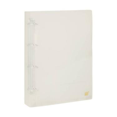 Imagem de Fichário Ofício Para Arquivo 4 Argolas Transparente Cristal