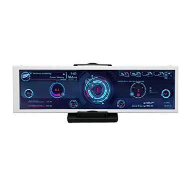 Imagem de Zopsc Monitor de temperatura do computador, tela IPS USB de 8,8 polegadas, monitor de dados de CPU RAM HDD, painel de sensor de PC para RasPi, para Linux e para