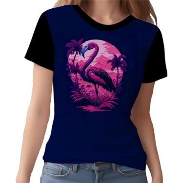 Imagem de Camisa Camiseta Estampada T-Shirt Flamingo Ave Cor Rosa 1 - Enjoy Shop
