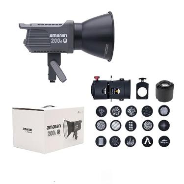 Imagem de Aputure Amaran 200d S LED Video Light 200W 5600K Bowens Mount Daylight com Amaran Spotlight SE Kits de lentes de 36 graus para produção fotográfica