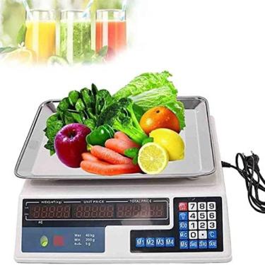 Imagem de Balança Digital De Loja Eletrônica Com Cabo De Carregamento, Balanças De Preços, Balanças De Mercado, Balanças Comerciais, Balança Digital De Varejo, Para Pesagem De Preços De Varejo Em Lojas Come