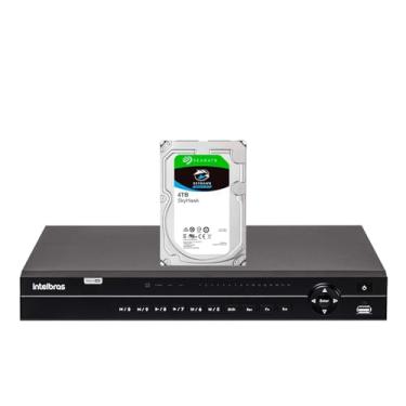 Imagem de Dvr Gravador Digital de vídeo Intelbras MHDX 1232 H.265+ 32 Canais 1080p Lite Detecção de veículos e pessoas + HD SkyHawk 4TB
