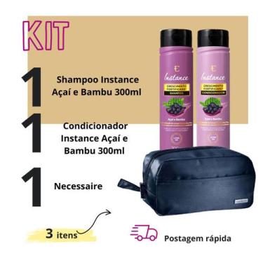 Imagem de Shampoo Condicionador Necessaire Açaí Bambu Instance Eudora
