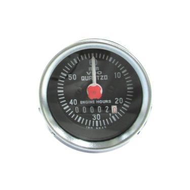 Imagem de Horimetro Quartzo Com Ponteiro 12 / 24 Volts Sem Amortecedor 52mm Aro Cromado - VDO - D10002R