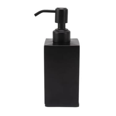 Imagem de Dispensador de sabão de aço inoxidável, dispensador de sabão líquido preto, bomba manual de imprensa manual para xampu e loção de banho (quadrado preto)