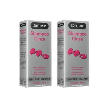 Imagem de Shampoo Soft Hair 60ml Cinza New - Kit Com 2Un