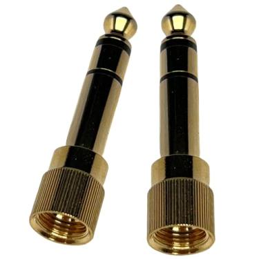 Imagem de Adaptador de parafuso CESS de telefone estéreo de 1/4" – Masculino de 1/8" a macho 1/4" – Estéreo de 3,5 mm para estéreo de 6,35 mm