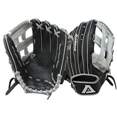 Imagem de Akadema Prosoft Elite Series Luvas de beisebol Outfielders, preto/prata, mão direita, 32 cm