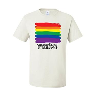 Imagem de Camiseta Orgulho Gay Bandeira Arco-íris LGBT Marriage Love Wins Camiseta, Branco, XXG