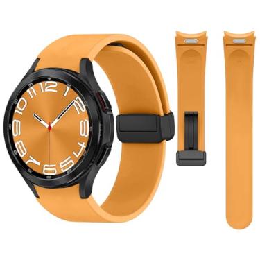Imagem de Kytuwy Pulseira para Galaxy Watch 6 com um clique compatível com Samsung Galaxy Watch 6 Classic de 47 mm, pulseira esportiva com fivela magnética para Samsung Galaxy Watch 7/6/5/5 Pro/4 de 40 mm, 44