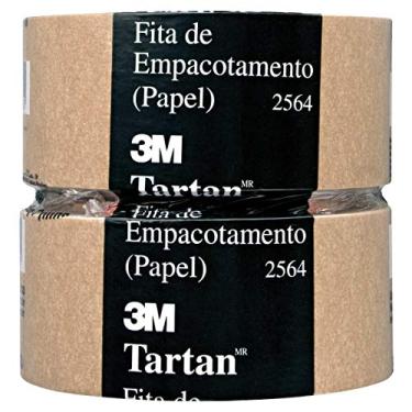 Imagem de Scotch, 3M, Fita de Empacotamento, Tartan, Papel Crepado, Marrom, 45mm x 50m, 6 rolos