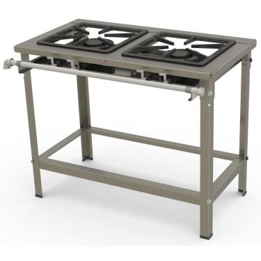 Imagem de Fogão Progás Inox 2 Queimadores Duplos PMDINOX-200